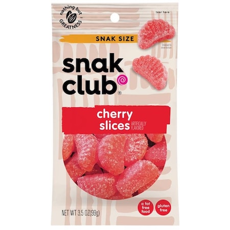 Snak Club Snak Club Cherry Slices Gummi Candy 3.5 oz Bagged 1785554